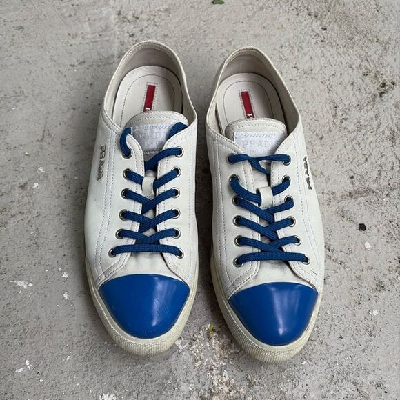 Prada low top leather sneakers - Picture 1 of 9